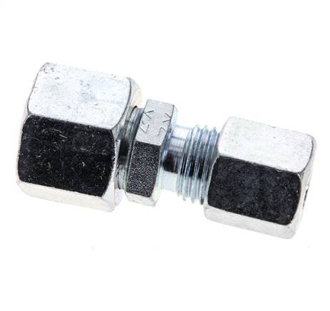 6S & 10S Zink plated Steel Straight Cutting Fitting with Swivel 630 bar NBR O-ring Sealing Cone ISO 8434-1