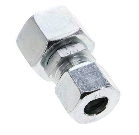 12S & 16S Zink plated Steel Straight Cutting Fitting with Swivel 400 bar NBR O-ring Sealing Cone ISO 8434-1