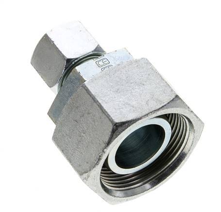 14S & 30S Zink plated Steel Straight Cutting Fitting with Swivel 400 bar NBR O-ring Sealing Cone ISO 8434-1