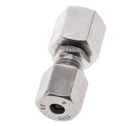 6S & 8S Stainless Steel Straight Cutting Fitting with Swivel 630 bar FKM O-ring Sealing Cone ISO 8434-1