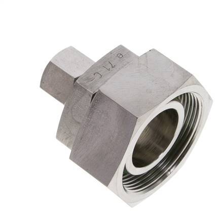 12S & 38S Stainless Steel Straight Cutting Fitting with Swivel 315 bar FKM O-ring Sealing Cone ISO 8434-1