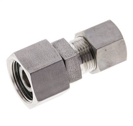 10S & 14S Stainless Steel Straight Compression Fitting with Swivel 400 bar FKM O-ring Sealing Cone ISO 8434-1