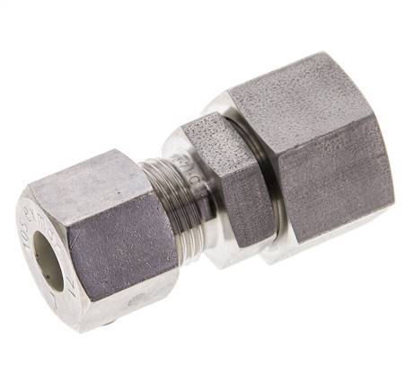 10S & 14S Stainless Steel Straight Compression Fitting with Swivel 400 bar FKM O-ring Sealing Cone ISO 8434-1