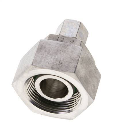 8S & 25S Stainless Steel Straight Compression Fitting with Swivel 250 bar FKM O-ring Sealing Cone ISO 8434-1
