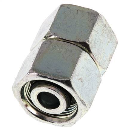 16S Acero zincado Recto con rótula 400 bar Junta tórica de NBR Cono de estanquidad ISO 8434-1