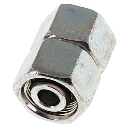16S Acero zincado Recto con rótula 400 bar Junta tórica de NBR Cono de estanquidad ISO 8434-1