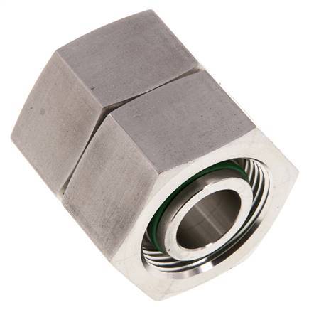 25S Acero inoxidable Recto con Rótula 400 bar FKM Junta tórica Cono de estanqueidad ISO 8434-1