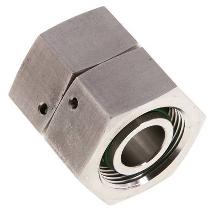 25S Acero inoxidable Recto con Rótula 400 bar FKM Junta tórica Cono de estanqueidad ISO 8434-1