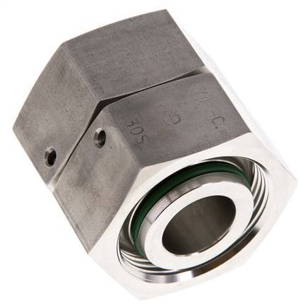 30S Acero inoxidable Recto con Rótula 400 bar FKM Junta tórica Cono de estanqueidad ISO 8434-1