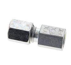 6L & M10x1 Zink plated Steel Straight Cutting Fitting with Female Threads 315 bar ISO 8434-1