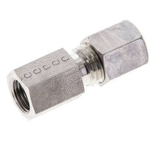 6L & M10x1 Stainless Steel Straight Compression Fitting with Female Threads 315 bar ISO 8434-1