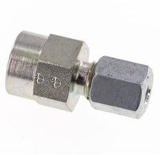 6L & G1/4'' Zink plated Steel Straight Cutting Fitting with Female Threads for Pressure Gauges 315 bar ISO 8434-1 [2 Pieces]