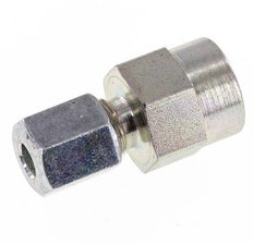 6L & G1/4'' Zink plated Steel Straight Cutting Fitting with Female Threads for Pressure Gauges 315 bar ISO 8434-1 [2 Pieces]