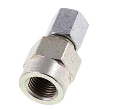 6L & G1/4'' Zink plated Steel Straight Cutting Fitting with Female Threads for Pressure Gauges 315 bar ISO 8434-1 [2 Pieces]