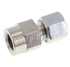 8L & G1/4'' Zink plated Steel Straight Cutting Fitting with Female Threads for Pressure Gauges 315 bar ISO 8434-1 [2 Pieces]