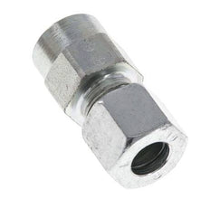 10L & G1/4'' Zink plated Steel Straight Cutting Fitting with Female Threads for Pressure Gauges 315 bar ISO 8434-1 [2 Pieces]