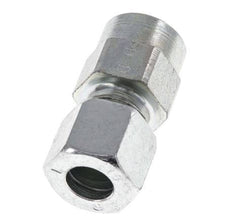 10L & G1/4'' Zink plated Steel Straight Cutting Fitting with Female Threads for Pressure Gauges 315 bar ISO 8434-1 [2 Pieces]