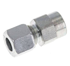 10L & G1/4'' Zink plated Steel Straight Cutting Fitting with Female Threads for Pressure Gauges 315 bar ISO 8434-1 [2 Pieces]