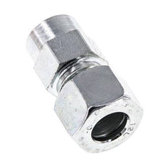 12L & G1/4'' Zink plated Steel Straight Cutting Fitting with Female Threads for Pressure Gauges 315 bar ISO 8434-1 [2 Pieces]