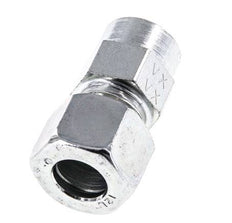 12L & G1/4'' Zink plated Steel Straight Cutting Fitting with Female Threads for Pressure Gauges 315 bar ISO 8434-1 [2 Pieces]