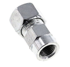 12L & G1/4'' Zink plated Steel Straight Cutting Fitting with Female Threads for Pressure Gauges 315 bar ISO 8434-1 [2 Pieces]