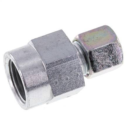 8S & G1/2'' Racor recto de acero zincado con rosca hembra para manómetros 630 bar ISO 8434-1