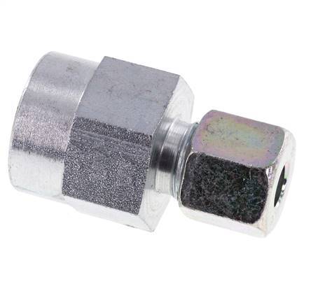 8S & G1/2'' Racor recto de acero zincado con rosca hembra para manómetros 630 bar ISO 8434-1