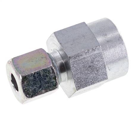 8S & G1/2'' Racor recto de acero zincado con rosca hembra para manómetros 630 bar ISO 8434-1