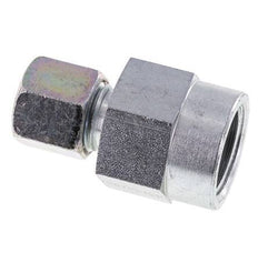 8S & G1/2'' Racor recto de acero zincado con rosca hembra para manómetros 630 bar ISO 8434-1