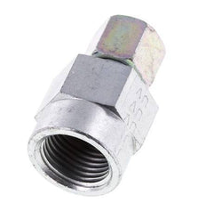 8S & G1/2'' Racor recto de acero zincado con rosca hembra para manómetros 630 bar ISO 8434-1