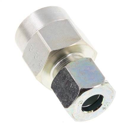 10S y G1/2'' Racor recto de acero galvanizado con rosca hembra para manómetros 630 bar ISO 8434-1