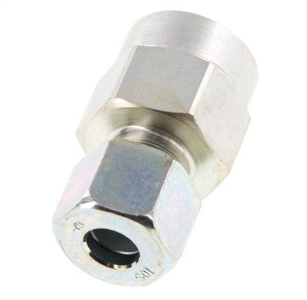10S y G1/2'' Racor recto de acero galvanizado con rosca hembra para manómetros 630 bar ISO 8434-1