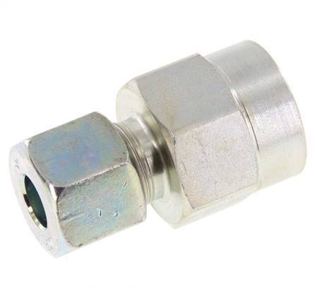 10S y G1/2'' Racor recto de acero galvanizado con rosca hembra para manómetros 630 bar ISO 8434-1
