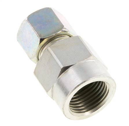 10S y G1/2'' Racor recto de acero galvanizado con rosca hembra para manómetros 630 bar ISO 8434-1
