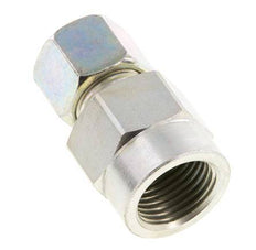 10S y G1/2'' Racor recto de acero galvanizado con rosca hembra para manómetros 630 bar ISO 8434-1