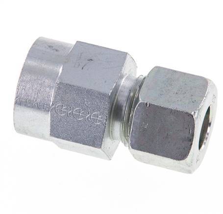 12S & G1/2'' Racor recto de acero zincado con rosca hembra para manómetros 630 bar ISO 8434-1