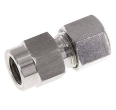 Accesorio de corte recto de acero inoxidable 10L y G1/4'' con rosca hembra para manómetros de 315 bar ISO 8434-1