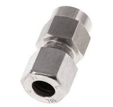 Accesorio de corte recto de acero inoxidable 10L y G1/4'' con rosca hembra para manómetros de 315 bar ISO 8434-1