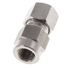 Accesorio de corte recto de acero inoxidable 10L y G1/4'' con rosca hembra para manómetros de 315 bar ISO 8434-1
