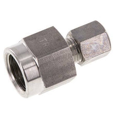 Racor de compresión recto de acero inoxidable 6S y G1/2'' con rosca hembra para manómetros 500 bar ISO 8434-1