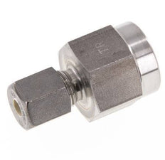 Racor de compresión recto de acero inoxidable 6S y G1/2'' con rosca hembra para manómetros 500 bar ISO 8434-1