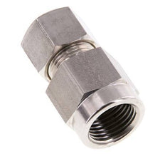 Racor de compresión recto de acero inoxidable 12S y G1/2'' con rosca hembra para manómetros 400 bar ISO 8434-1