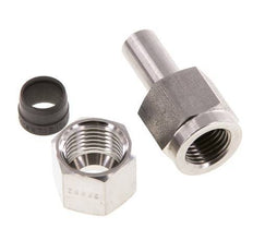 Rótula recta de acero inoxidable de 10L y G1/4'' con rosca hembra para manómetros de 315 bar ISO 8434-1