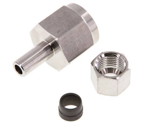 10S y G1/2'' Rótula recta de acero inoxidable con rosca hembra para manómetros 630 bar ISO 8434-1