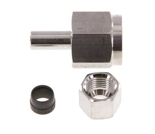 10S y G1/2'' Rótula recta de acero inoxidable con rosca hembra para manómetros 630 bar ISO 8434-1