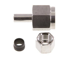 10S y G1/2'' Rótula recta de acero inoxidable con rosca hembra para manómetros 630 bar ISO 8434-1