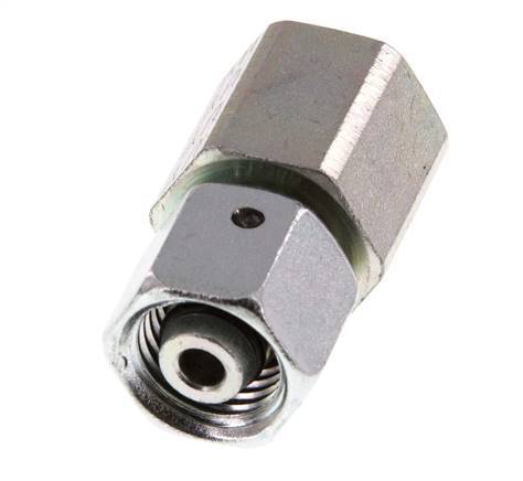 8L & G1/4'' Acero zincado Rótula recta con rosca hembra para manómetros 315 bar Cono de estanqueidad NBR ISO 8434-1