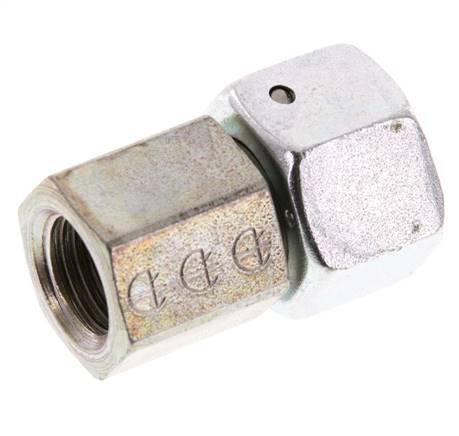 12L & G1/4'' Acero zincado Rótula recta con rosca hembra para manómetros 315 bar Cono de estanqueidad NBR ISO 8434-1