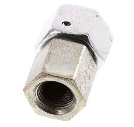 12L & G1/4'' Acero zincado Rótula recta con rosca hembra para manómetros 315 bar Cono de estanqueidad NBR ISO 8434-1