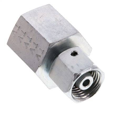8S & G1/2'' Acero zincado Rótula recta con rosca hembra para manómetros 630 bar Cono de estanqueidad NBR ISO 8434-1